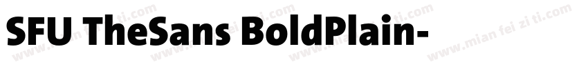 SFU TheSans BoldPlain字体转换